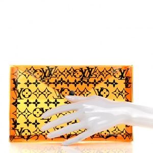 LOUIS VUITTON PVC Monogram Envelope Pouch Ivory